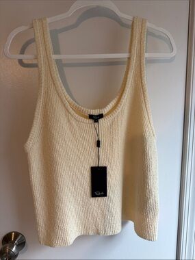 Rails Albie Cream Ribbed Knit Tank